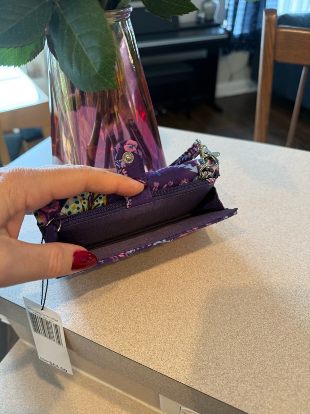 NWT Vera Bradley BATIK LEAVES Smartphone Wristlet/Wallet - Picture 3 of 7